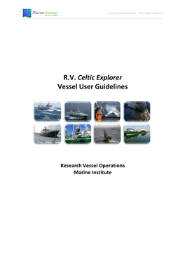 R.V. Celtic Explorer Vessel User Guidelines