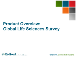 Radford Global Life Sciences Survey Product Overview