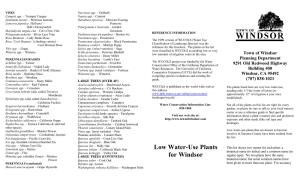 Low Water-Use Plants