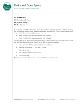 Management Plan Into One Document