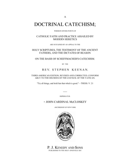 Doctrinal Catechism;