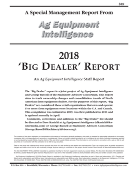 'Big Dealer' Report