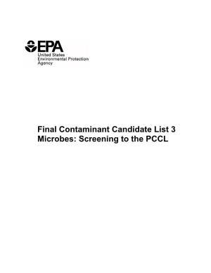 Final Contaminant Candidate List 3 Microbes: Screening to PCCL