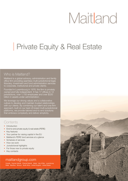 Private Equity & Real Estate