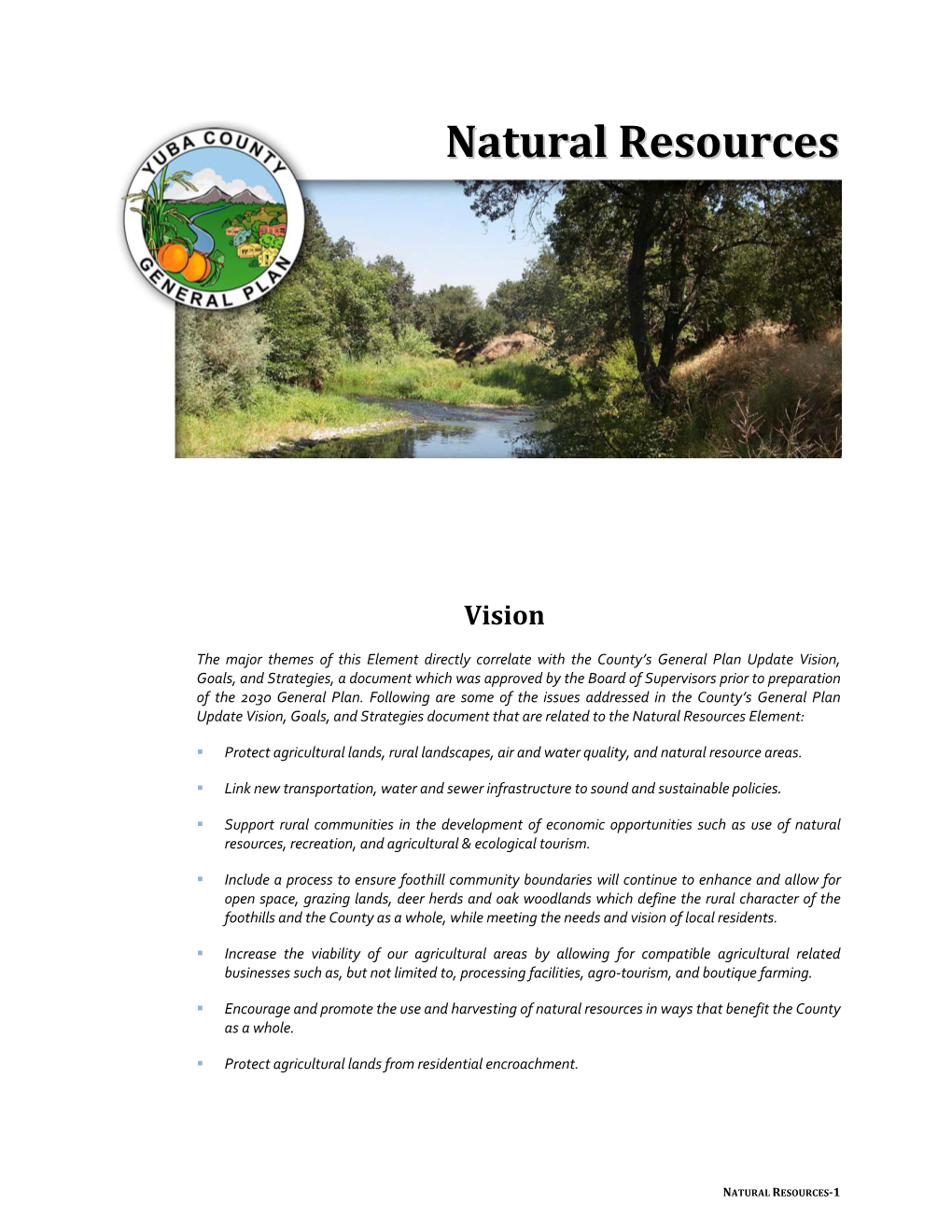 Natural Resource Element