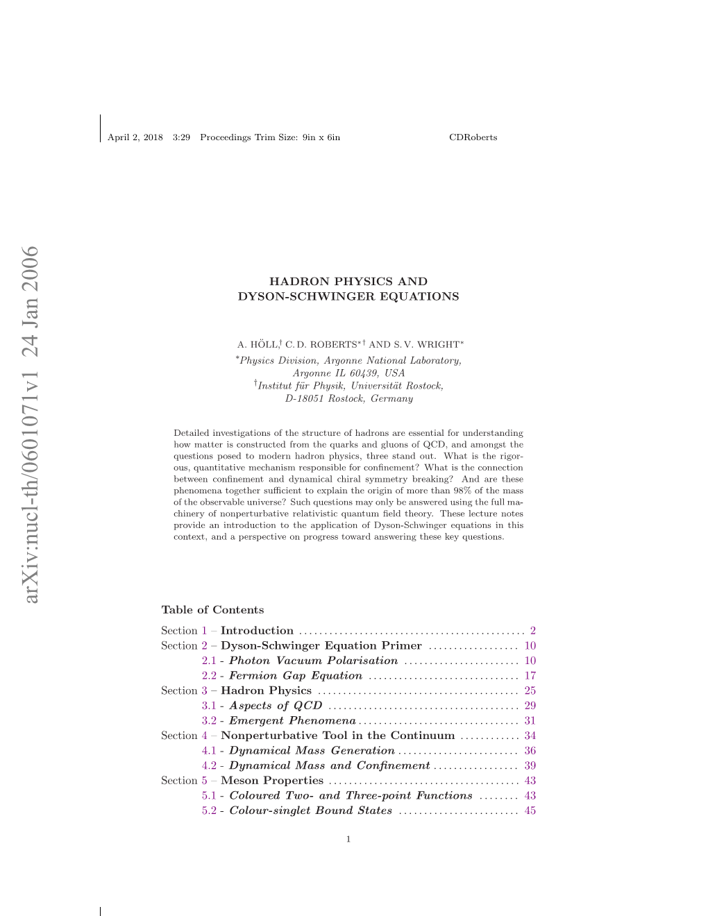 Hadron Physics and Dyson-Schwinger Equations