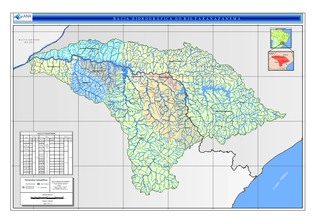 BACIA HIDROGRÁFICA DO RIO PARANAPANEMA O Ceano Atlântico