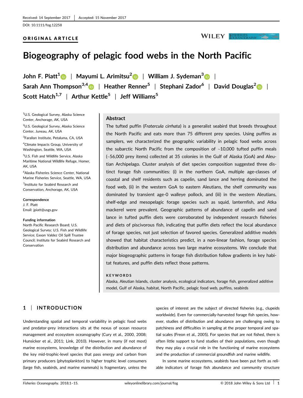 Biogeography of Pelagic Food Webs in the North Pacific