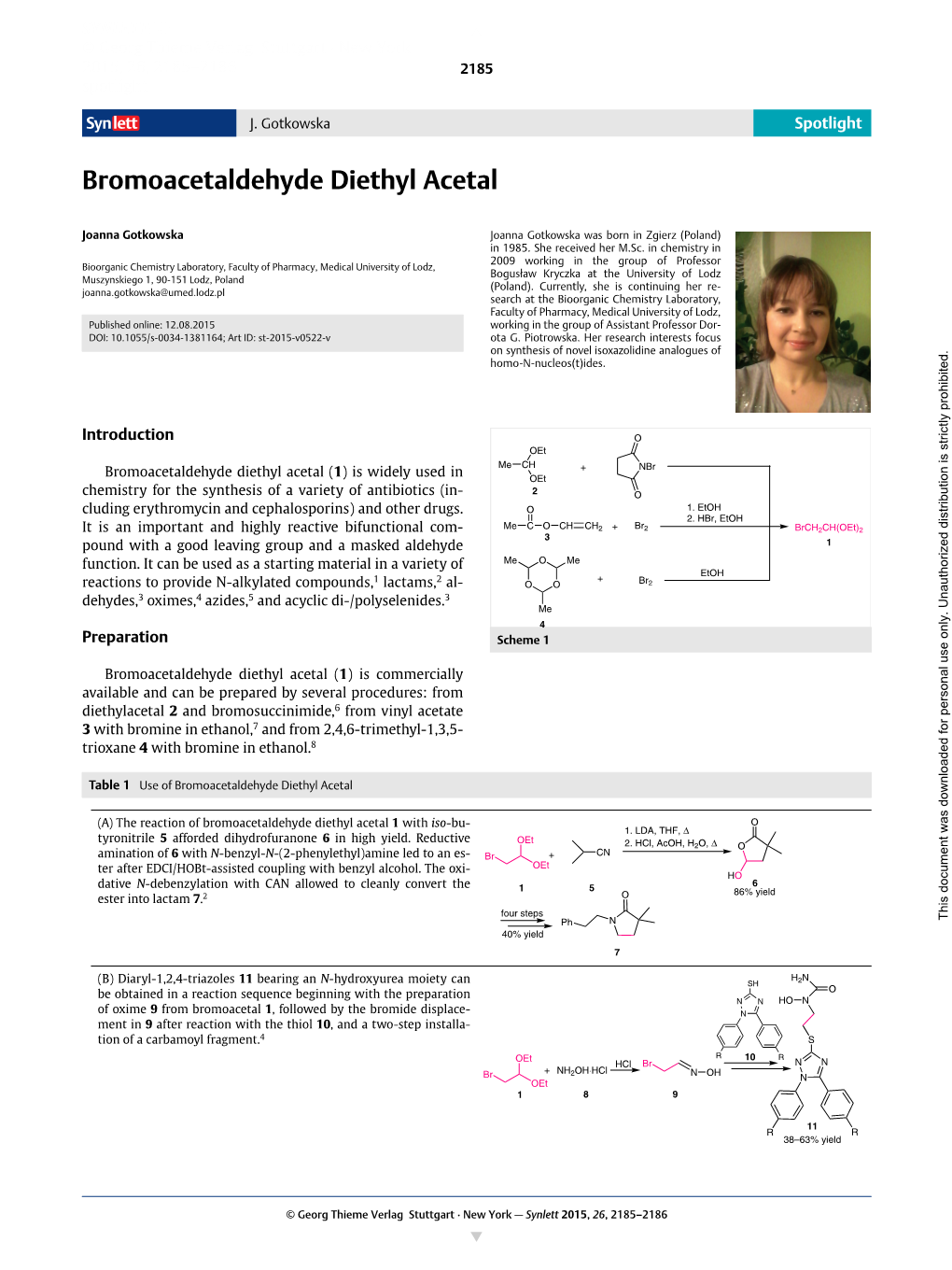 Bromoacetaldehyde Diethyl Acetal