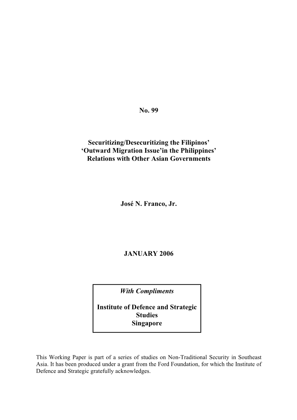 Filipinos' Migration Issue 1