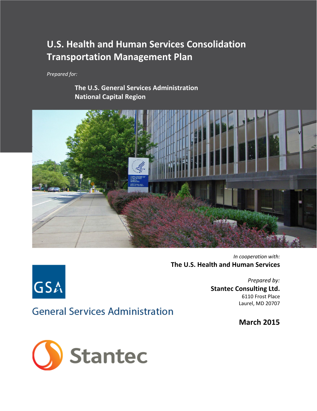 U.S. Health and Human Services Consolidation Transportation Management Plan