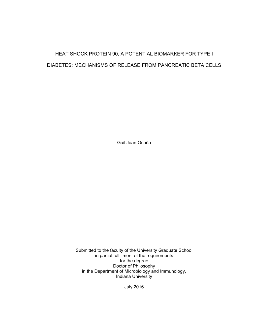 Heat Shock Protein 90, a Potential Biomarker for Type I