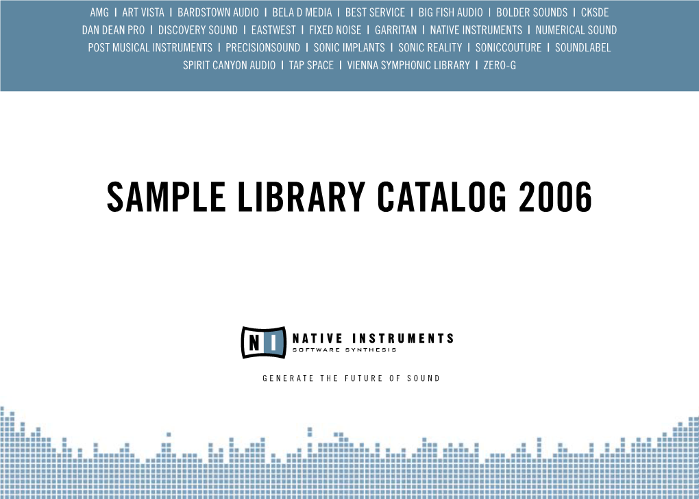 Sample Library Catalog 2006