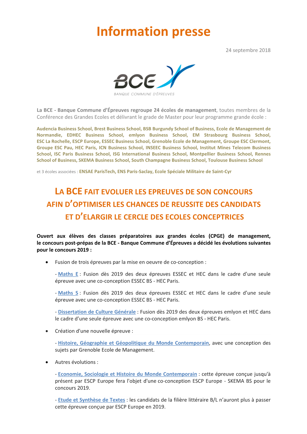 Information Presse