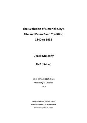The Evolution of Limerick City's Fife and Drum Band Tradition 1840 To