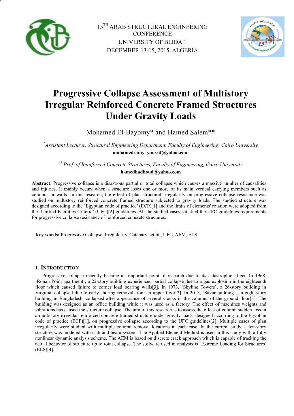 Progressive Collapse Assessment Of Multistory Irregular Reinforced ...