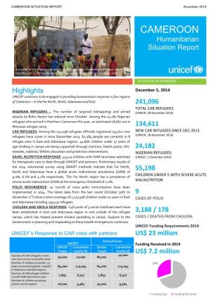 CAMEROON SITUATION REPORT November 2014