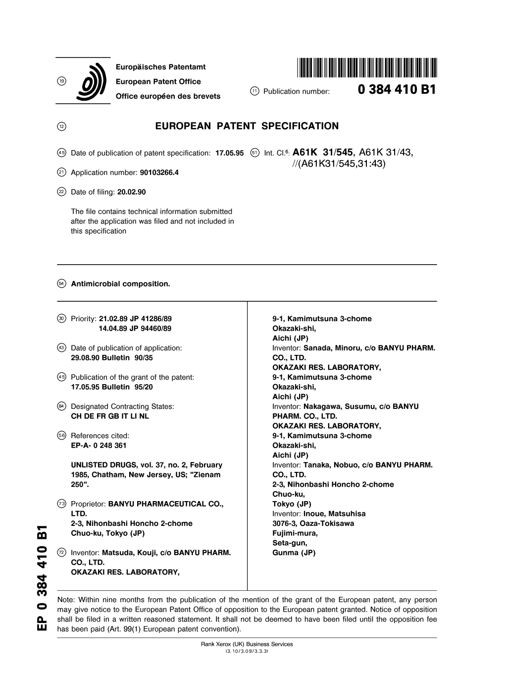 Antimicrobial Composition