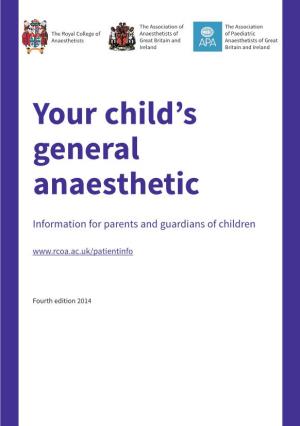 Your Child's General Anaesthetic