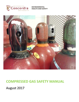 COMPRESSED GAS SAFETY MANUAL August 2017