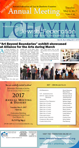 Exhibit Showcased at Alliance for the Arts During March Rt Beyond Boundaries” Has Multiple Tours in the Gallery