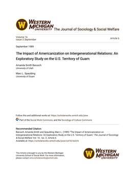 The Impact of Americanization on Intergenerational Relations: an Exploratory Study on the U.S
