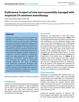 A Report of Nine Men Successfully Managed with Mupirocin 2