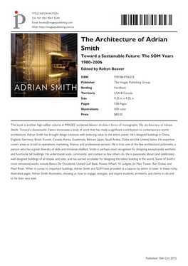 The Architecture of Adrian Smith Datasheet