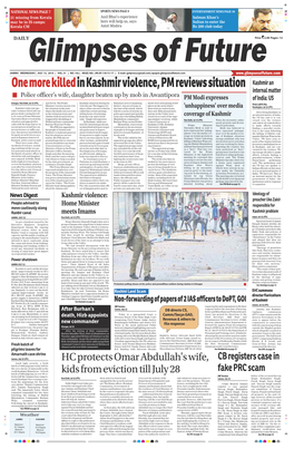 One More Killedin Kashmir Violence, PM Reviews Situation
