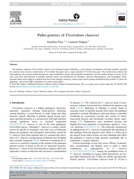 Patho-Genetics of Clostridium Chauvoei