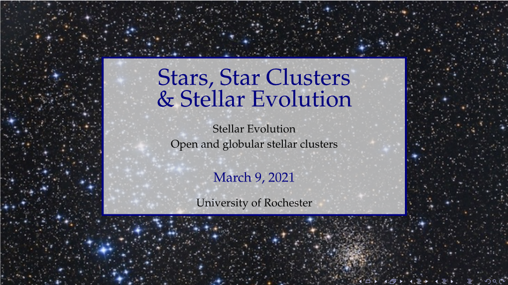 Star Clusters and Stellar Evolution