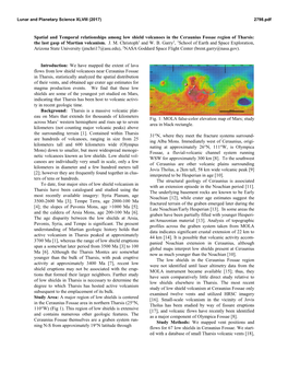 Spatial and Temporal Relationships Among Low Shield Volcanoes in the Ceraunius Fossae Region of Tharsis: the Last Gasp of Martian Volcanism