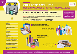 Collecte 2021 Zone B Des Emballages Et Papiers Recyclables