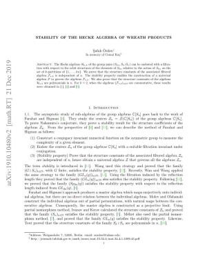 Stability of the Hecke Algebra of Wreath Products