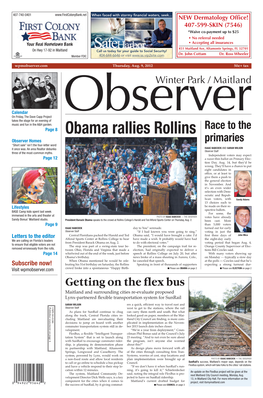 Obama Rallies Rollins Observer Homes Primaries “Short Sale” Isn’T the Four-Letter Word It Once Was