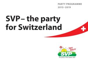 The Party for Switzerland Publication Data