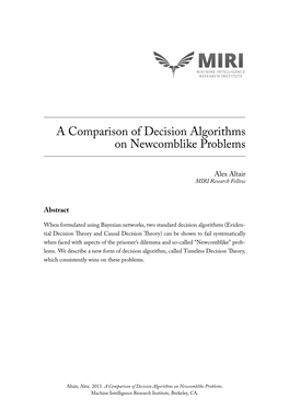 A Comparison of Decision Algorithms on Newcomblike Problems