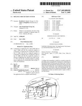 (12) United States Patent (10) Patent N0.: US 7,492,898 B2 Farris Et Al
