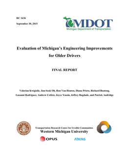 Evaluation of Michigan's Engineering Improvements for Older Drivers
