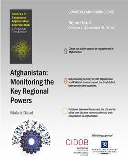 Quarterly Monitoring Brief -- Afghanistan]