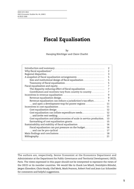 Fiscal Equalisation