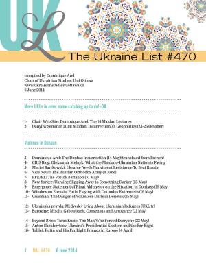 The Ukraine List #470