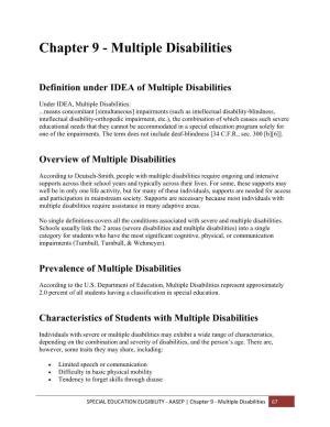 Chapter 9 - Multiple Disabilities