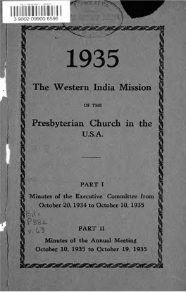 The Western India Mission Presbyterian Church In
