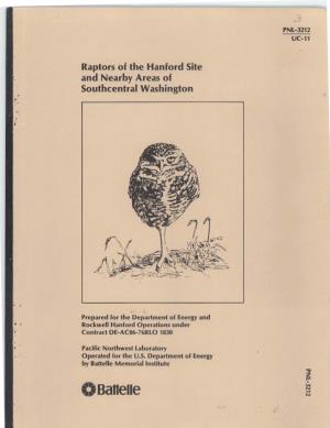 Raptors of the Hanford Site and Nearby Areas of Southcentral Washington