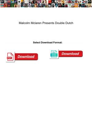 Malcolm Mclaren Presents Double Dutch
