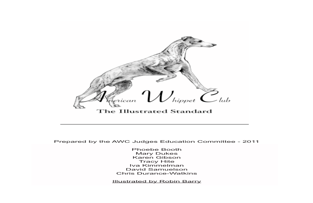 American Whippet Club Illustrated Standard