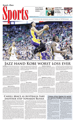 Jazz Hand Kobe Worst Loss Ever