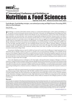 Nutrition & Food Sciences