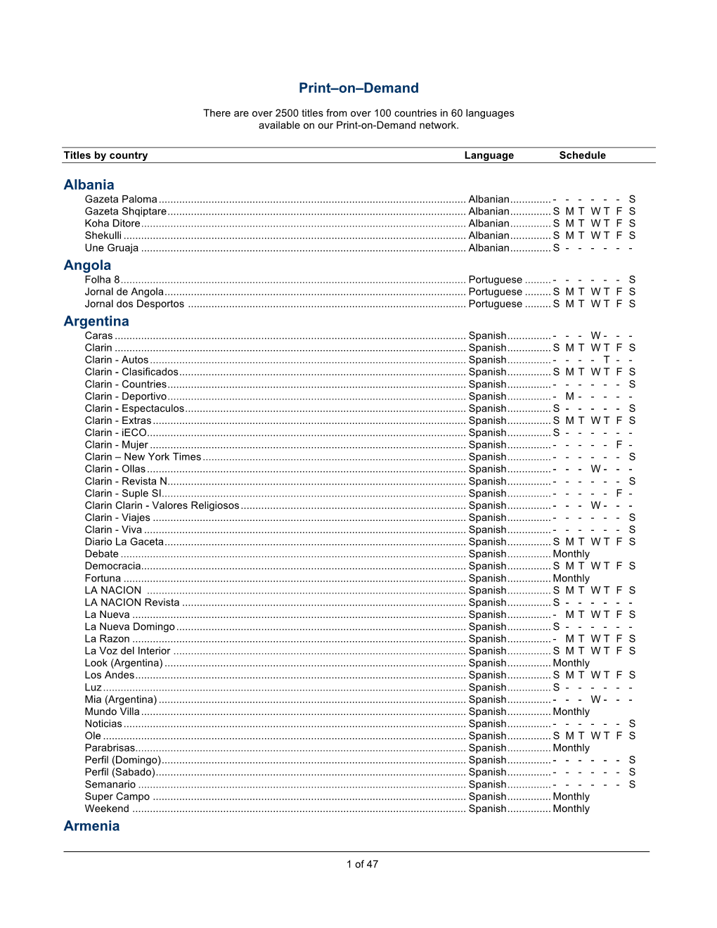 Download Print on Demand Titles